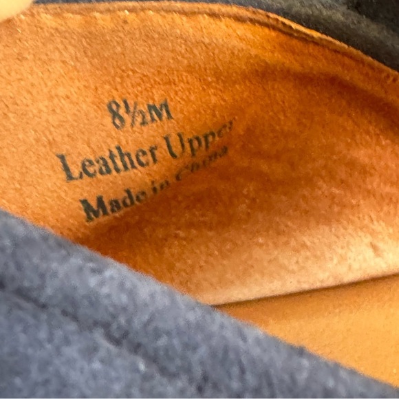 L'Amour Des Pieds Platform Sandals Navy Blue Suede Leather Comfort Shoes 8.5 - Picture 8 of 10